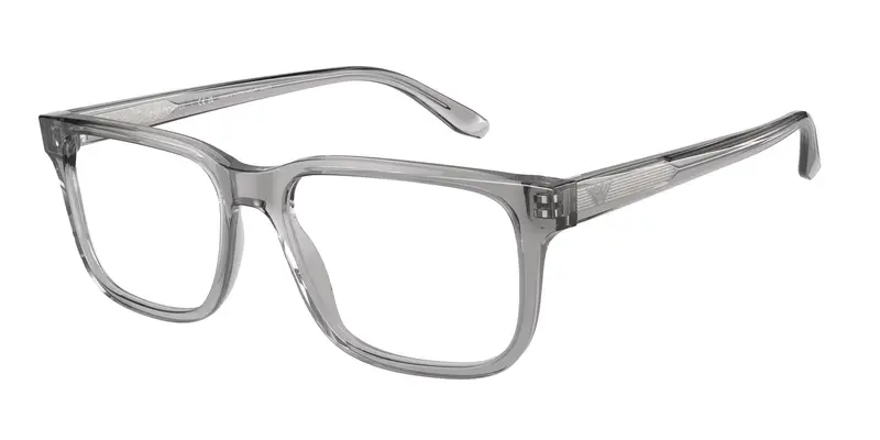 Emporio Armani Uomo EA3218 5075 Montature da vista Acetato Grigio Trasparente Squadrata Normale