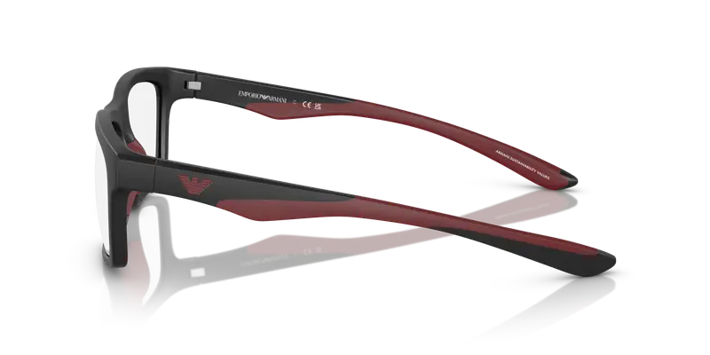 Emporio Armani Uomo EA3220U 5001 Montature da vista Iniettato Nero Pillow miniatura 3