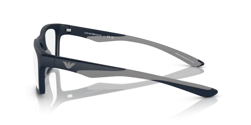 Emporio Armani Uomo EA3220U 5088 Montature da vista Iniettato Blu Trasparente Pillow Normale miniatura 3