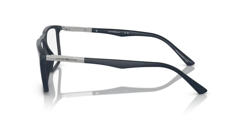 Emporio Armani Uomo EA3221 5088 Montature da vista Iniettato Blu Trasparente Squadrata Normale miniatura 3