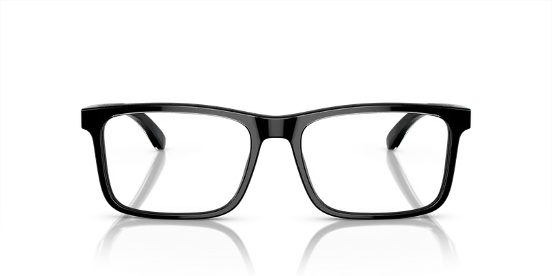 Emporio Armani Uomo EA3227 6051 Montature da vista Acetato Nero Trasparente Pillow Normale miniatura 2