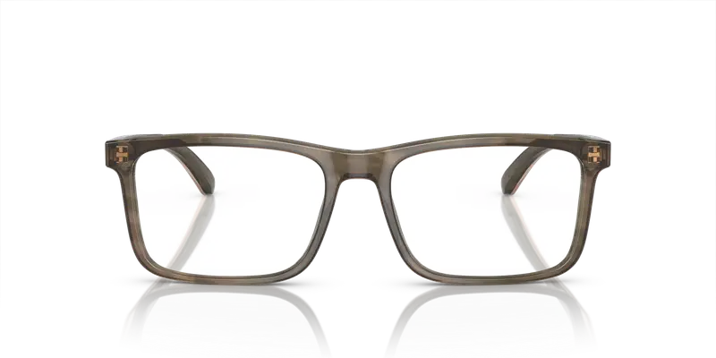 Emporio Armani Uomo EA3227 6055 Montature da vista Acetato Verde Trasparente Pillow Normale miniatura 2