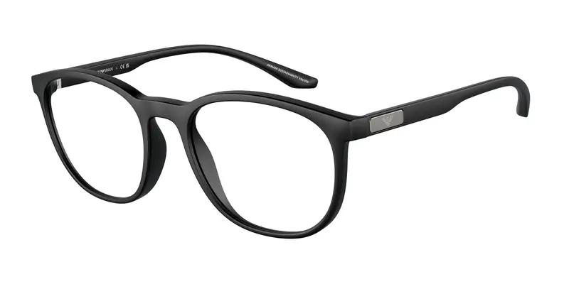 Emporio Armani Uomo EA3229 5001 Montature da vista Iniettato Nero Trasparente Pantos Normale