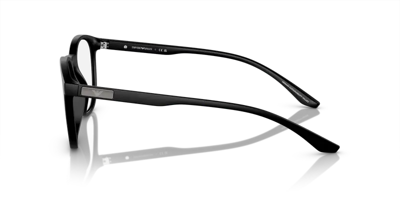 Emporio Armani Uomo EA3229 5001 Montature da vista Iniettato Nero Trasparente Pantos Normale miniatura 3