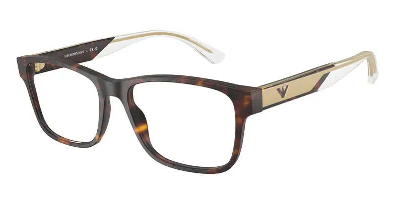 Emporio Armani Uomo EA3239 5002 Montature da vista Acetato Tartaruga Trasparente Squadrata Normale