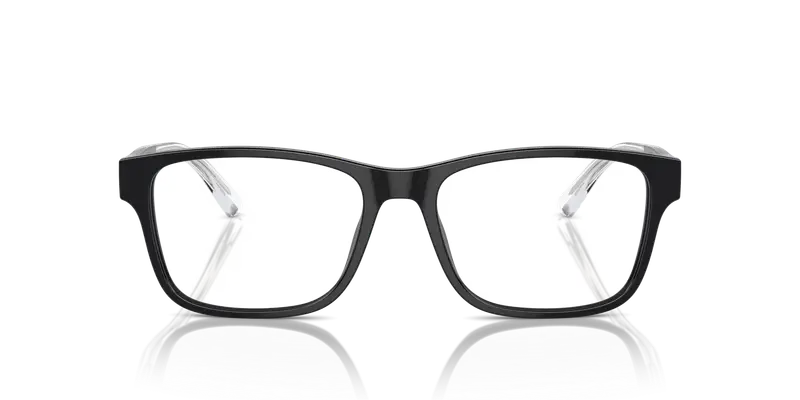 Emporio Armani Uomo EA3239 5017 Montature da vista Acetato Nero Trasparente Squadrata Normale miniatura 2