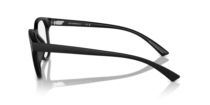 Emporio Armani Uomo EA3240U 5001 Montature da vista Iniettato Nero Trasparente Pantos Normale miniatura 3
