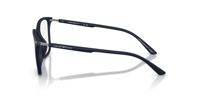 Emporio Armani Uomo EA3242U 5088 Montature da vista Iniettato Blu Trasparente Squadrata Normale miniatura 3