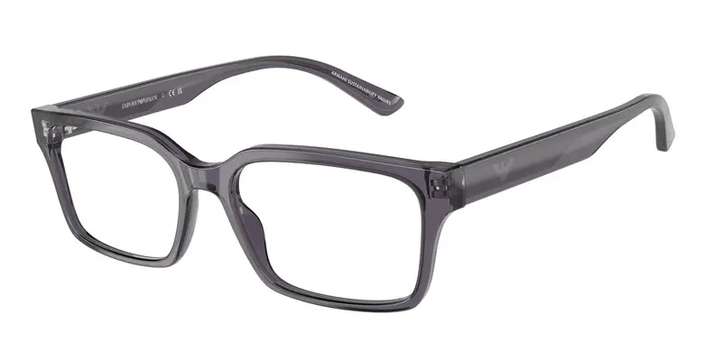 Emporio Armani Uomo EA3244  6106 Montature da vista Acetato Grigio Trasparente Squadrata Normale