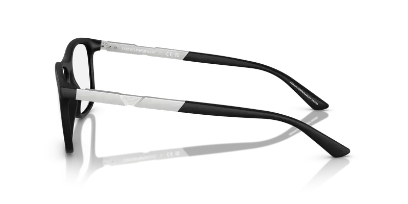 Emporio Armani Uomo EA3247 5001 Montature da vista Iniettato Nero Trasparente Pillow Normale miniatura 3