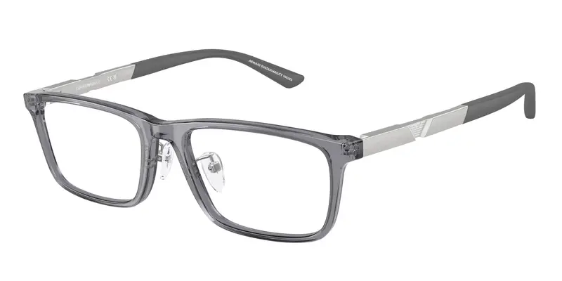 Emporio Armani Uomo EA3251D  6206 Montature da vista Acetato Grigio Trasparente Squadrata Normale
