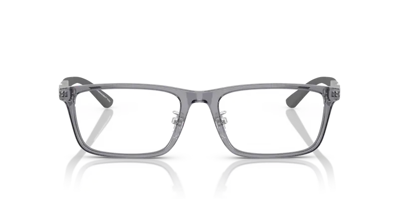 Emporio Armani Uomo EA3251D 6206 Montature da vista Acetato Grigio Trasparente Squadrata Normale miniatura 2