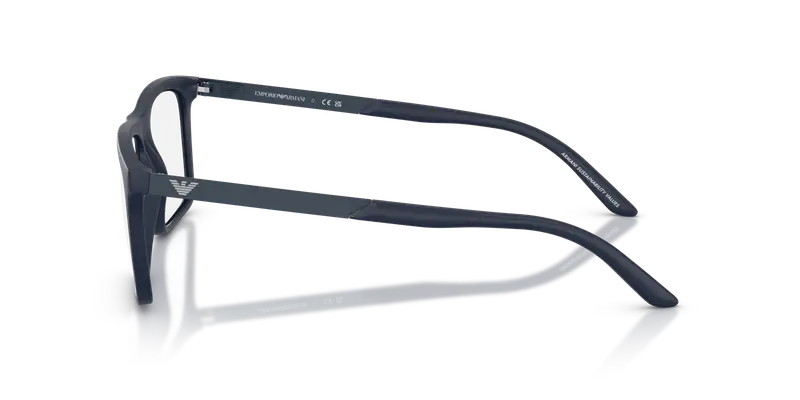 Emporio Armani Uomo EA3253 6244 Montature da vista Iniettato Blu Trasparente Squadrata Normale miniatura 3
