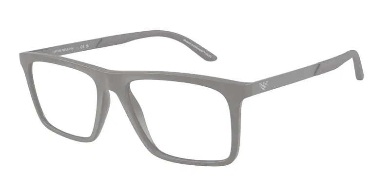 Emporio Armani Uomo EA3253  6245 Montature da vista Iniettato Grigio Trasparente Squadrata Normale