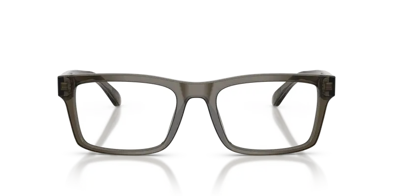 Emporio Armani Uomo EA3254 6249 Montature da vista Acetato Grigio Trasparente Squadrata Normale miniatura 2