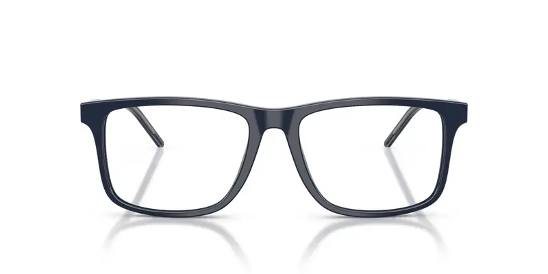 Emporio Armani Uomo EA3257 6256 Montature da vista Acetato Blu Trasparente Squadrata Normale miniatura 2