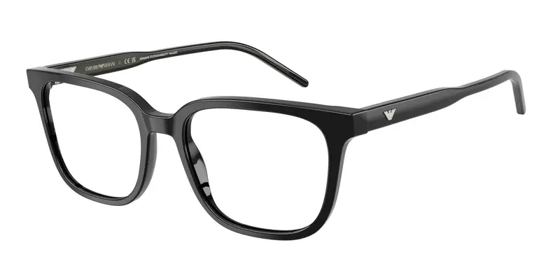 Emporio Armani Uomo EA3258  5017 Montature da vista Acetato Nero Trasparente Squadrata Normale