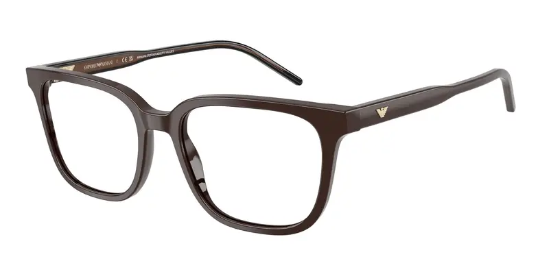 Emporio Armani Uomo EA3258  6255 Montature da vista Acetato Marrone Trasparente Squadrata Normale