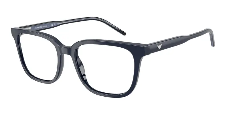 Emporio Armani Uomo EA3258  6256 Montature da vista Acetato Blu Trasparente Squadrata Normale