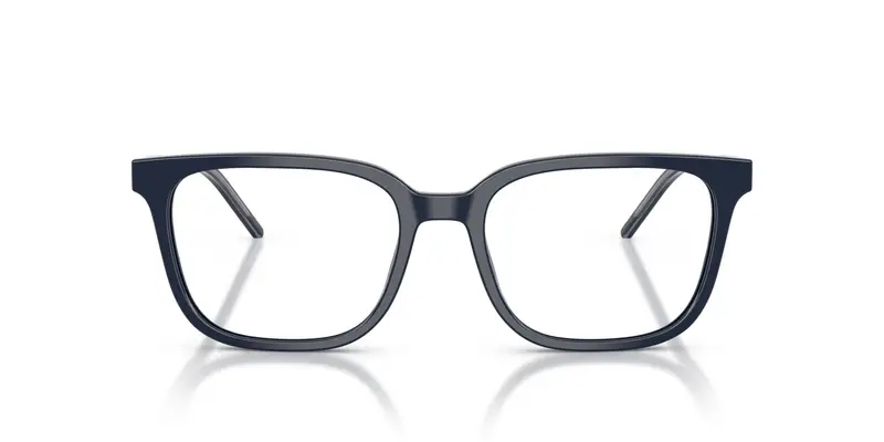 Emporio Armani Uomo EA3258 6256 Montature da vista Acetato Blu Trasparente Squadrata Normale miniatura 2