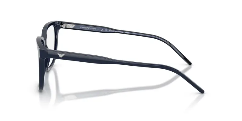 Emporio Armani Uomo EA3258 6256 Montature da vista Acetato Blu Trasparente Squadrata Normale miniatura 3