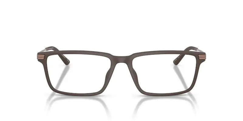 Uomo EA3268U 6258 Montature da vista Iniettato Marrone Trasparente Squadrata Normale miniatura 3