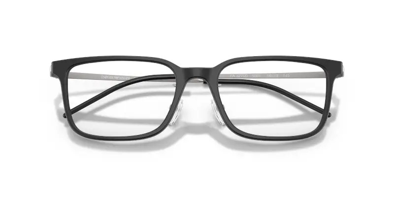 Uomo EA3275D 5001 Montature da vista Acetato Nero Trasparente Squadrata Normale miniatura 2