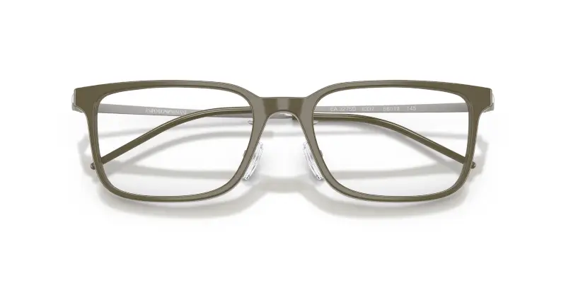 Uomo EA3275D 6337 Montature da vista Acetato Verde Trasparente Squadrata Normale miniatura 2