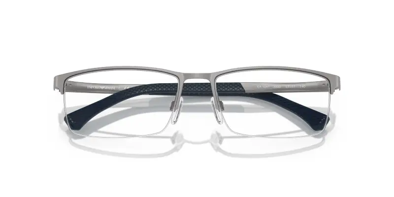 Uomo Emporio Armani EA1041 3009 Montature da vista Metallo Grigio Trasparente Squadrata Normale miniatura 2