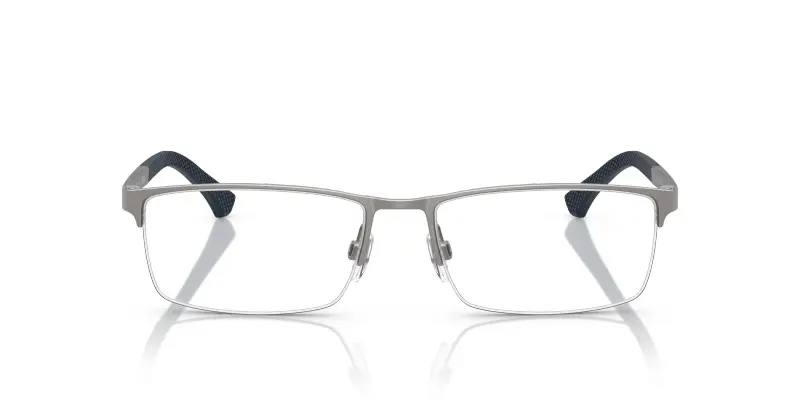 Uomo Emporio Armani EA1041 3009 Montature da vista Metallo Grigio Trasparente Squadrata Normale miniatura 3