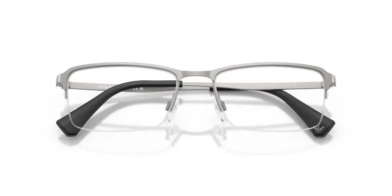 Uomo Emporio Armani EA1044TD 3032 Montature da vista Titanio Grigio Trasparente Squadrata Normale miniatura 2