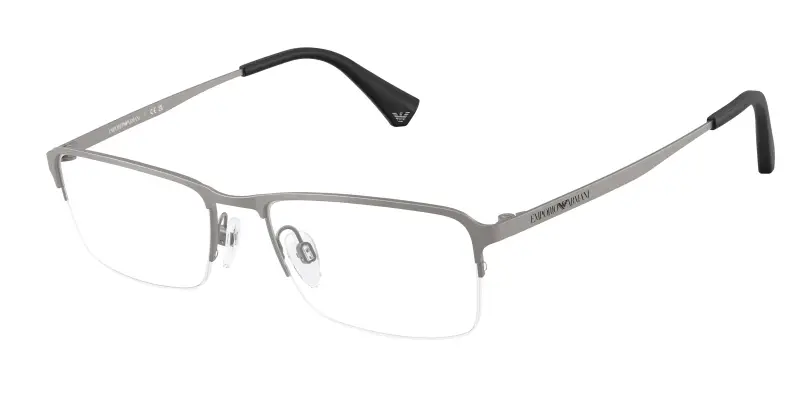 Uomo Emporio Armani EA1044TD 3032 Montature da vista Titanio Grigio Trasparente Squadrata Normale