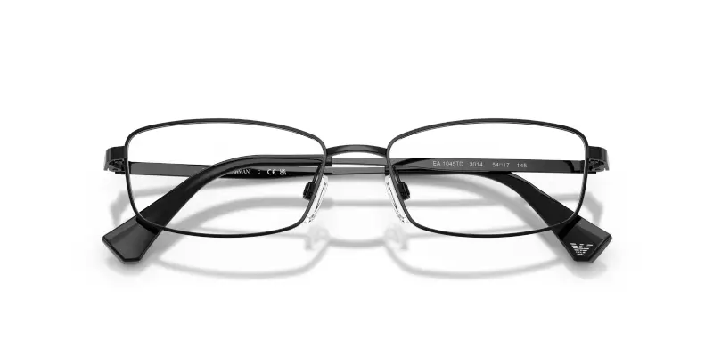 Uomo Emporio Armani EA1045TD 3014 Montature da vista Titanio Nero Trasparente Pillow Normale miniatura 2