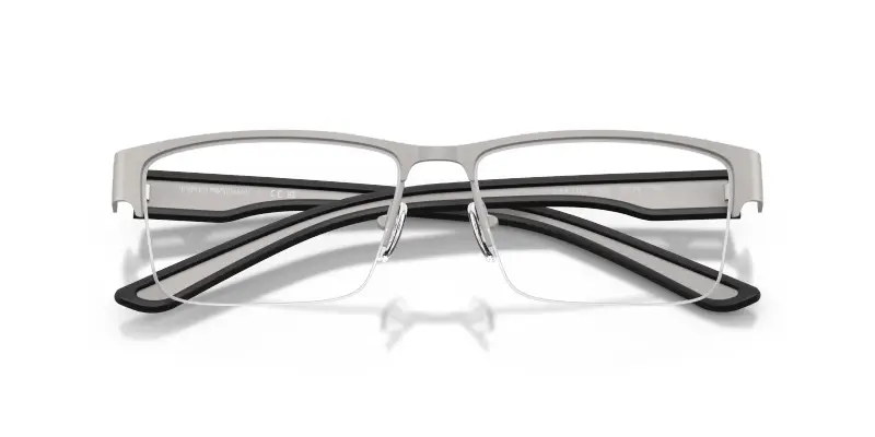 Uomo Emporio Armani EA1182 3003 Montature da vista Metallo Grigio Trasparente Squadrata Normale miniatura 2