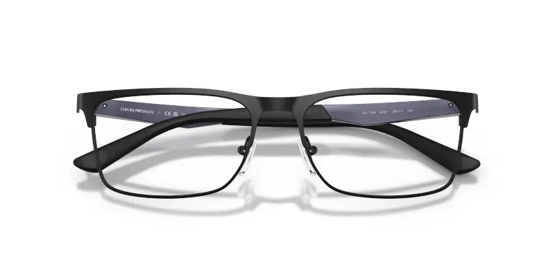 Uomo Emporio Armani EA1183 3432 Montature da vista Metallo Nero Trasparente Squadrata Normale miniatura 2