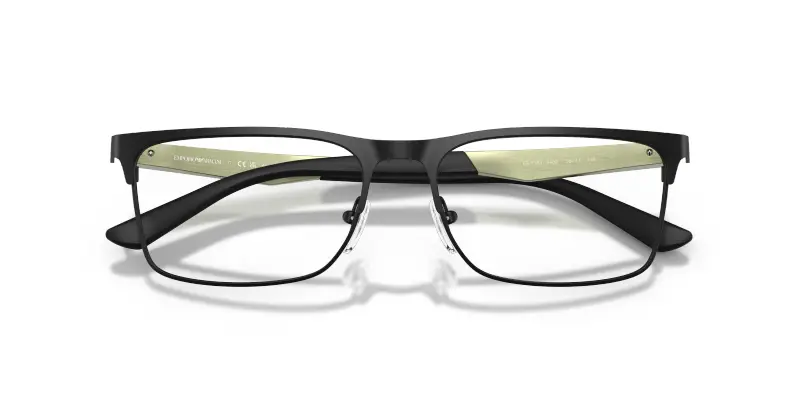 Uomo Emporio Armani EA1183 3433 Montature da vista Metallo Nero Trasparente Squadrata Normale miniatura 2