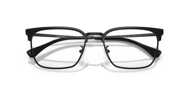 Uomo Emporio Armani EA1186D 3001 Montature da vista Metallo Nero Trasparente Squadrata Normale miniatura 2