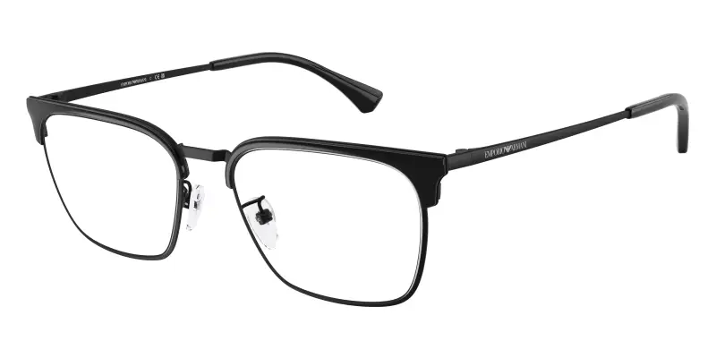 Uomo Emporio Armani EA1186D 3001 Montature da vista Metallo Nero Trasparente Squadrata Normale