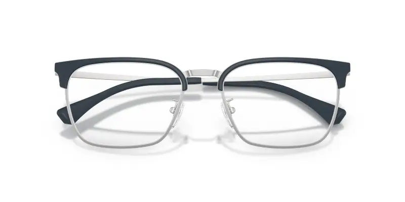 Uomo Emporio Armani EA1186D 3015 Montature da vista Metallo Argento Trasparente Squadrata Normale miniatura 2