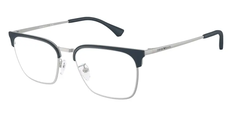 Uomo Emporio Armani EA1186D 3015 Montature da vista Metallo Argento Trasparente Squadrata Normale