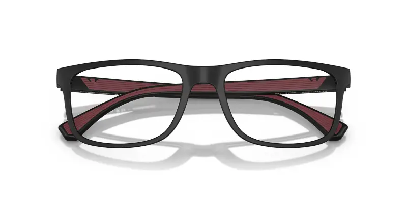 Uomo Emporio Armani EA3147 5009 Montature da vista Iniettato Nero Trasparente Squadrata Normale miniatura 2