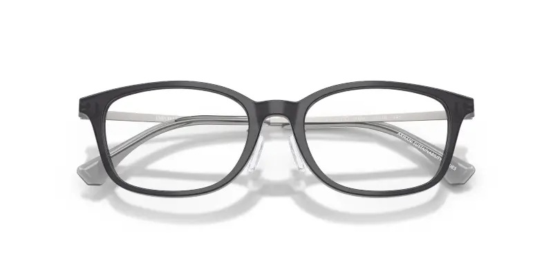 Uomo Emporio Armani EA3217D 5029 Montature da vista Acetato Grigio Trasparente Pillow Normale miniatura 2