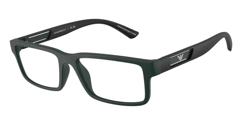 Uomo Emporio Armani EA3278 6370 Montature da vista Iniettato Blu Trasparente Squadrata Normale