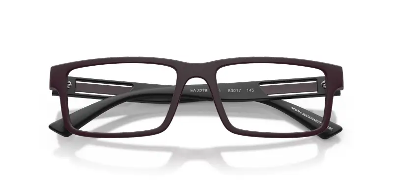 Uomo Emporio Armani EA3278 6371 Montature da vista Iniettato Viola Trasparente Squadrata Normale miniatura 2