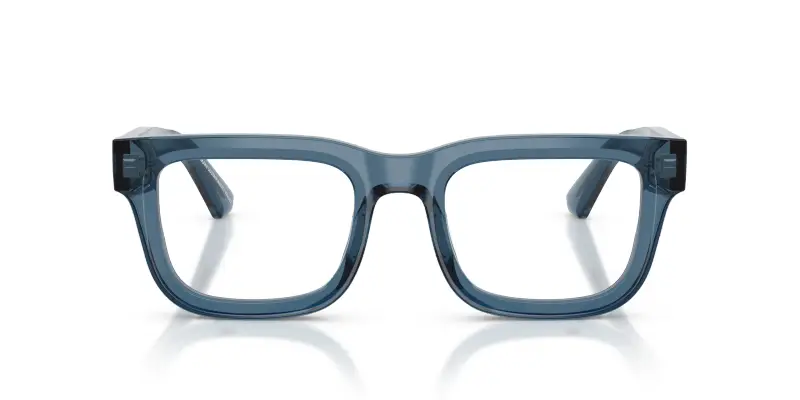 Uomo Emporio Armani EA3279 6362 Montature da vista Acetato Blu Trasparente Squadrata Normale miniatura 3