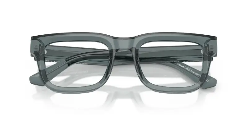 Uomo Emporio Armani EA3279 6364 Montature da vista Acetato Grigio Trasparente Squadrata Normale miniatura 2