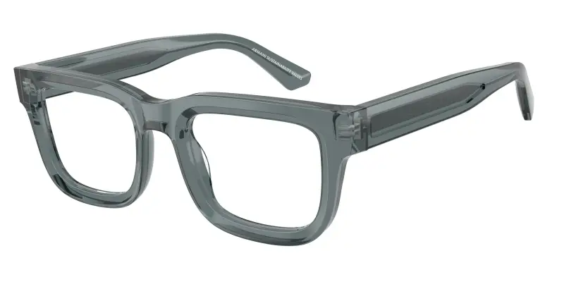 Uomo Emporio Armani EA3279 6364 Montature da vista Acetato Grigio Trasparente Squadrata Normale