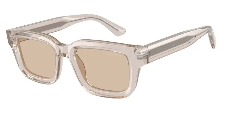 Uomo Emporio Armani EA4270 636393 Occhiali da sole Acetato Marrone Marrone Geometrica Normale