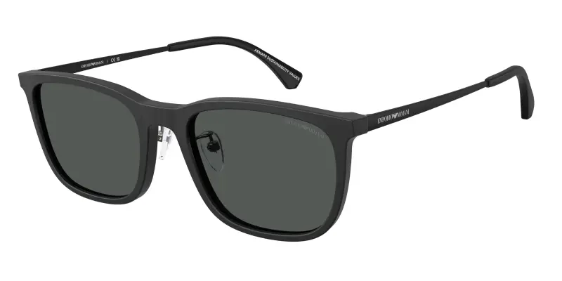 Uomo Emporio Armani EA4275D 500187 Occhiali da sole Acetato Nero Grigio Squadrata Normale