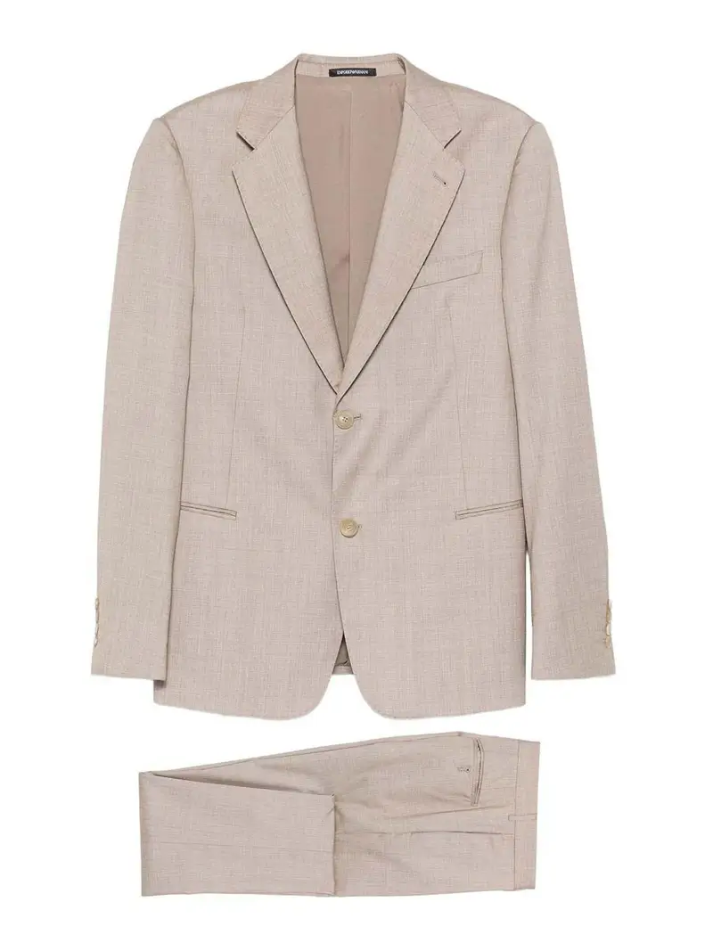 Vestito Monopetto in Lana Marrone